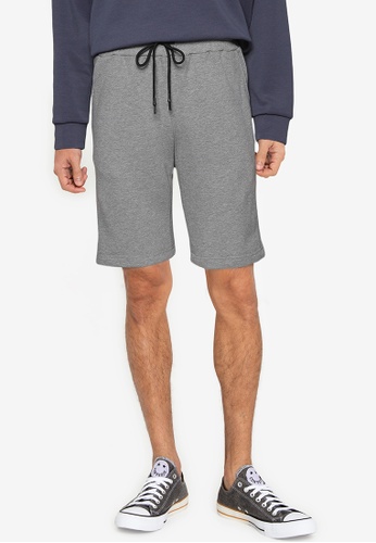 UniqTee grey Comfort Fit Sweat Shorts with Drawstring C4D9AAADFD9914GS_1