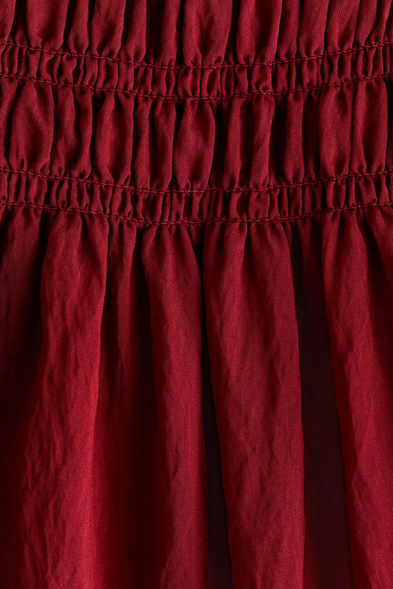 Smocked bandeau dress