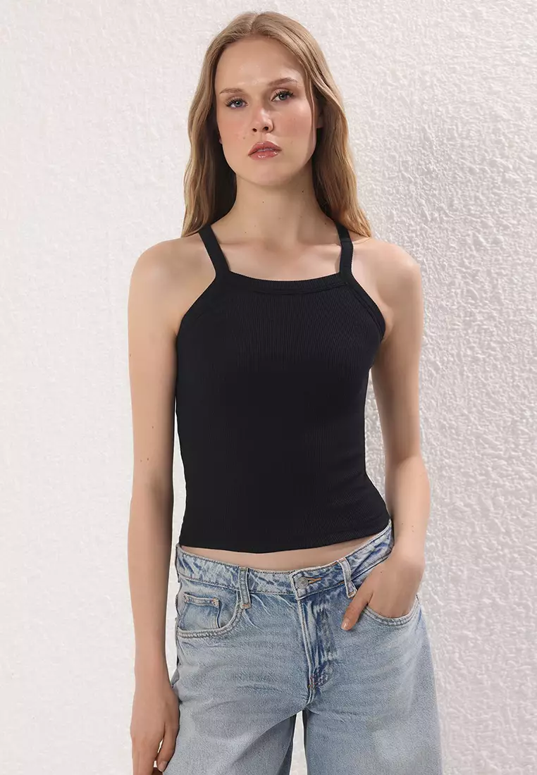 Black-Black/White Knitted Undershirt Twoss25Al00056