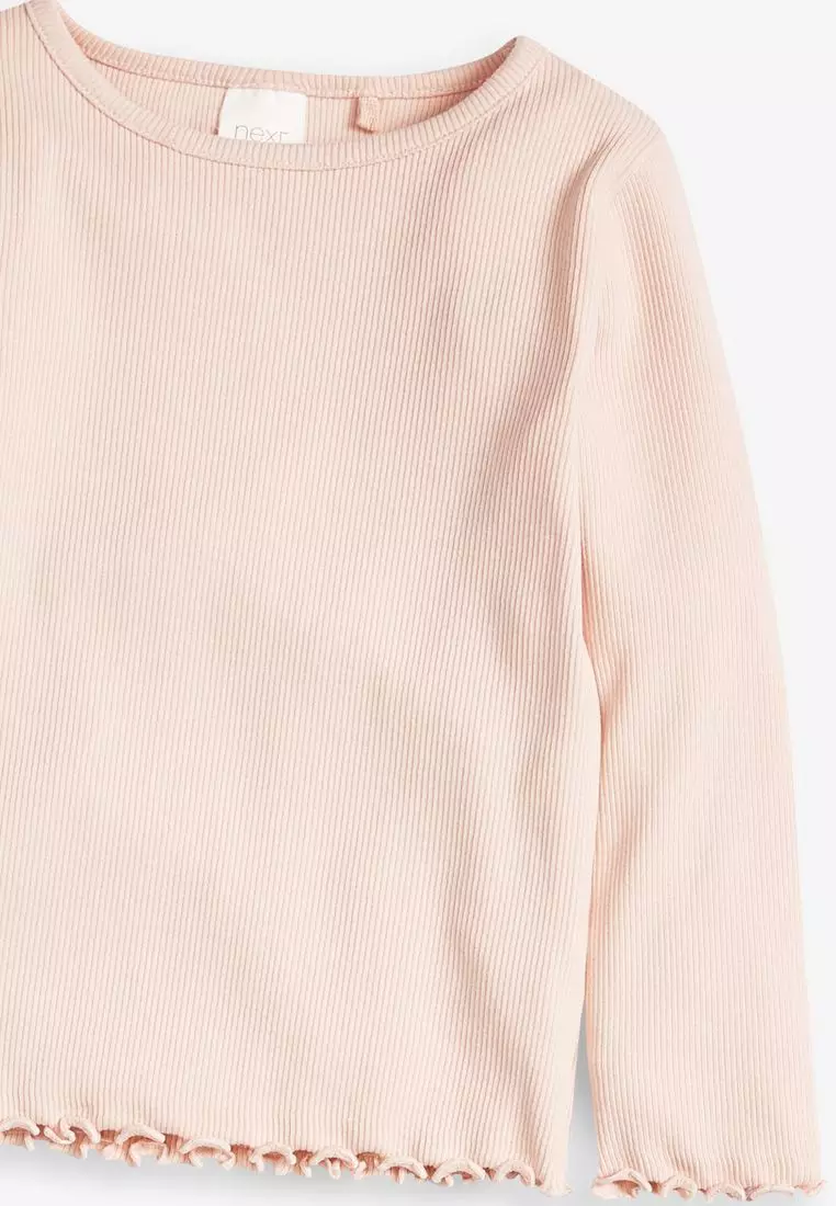 Cotton Rich Long Sleeve Rib T-Shirt