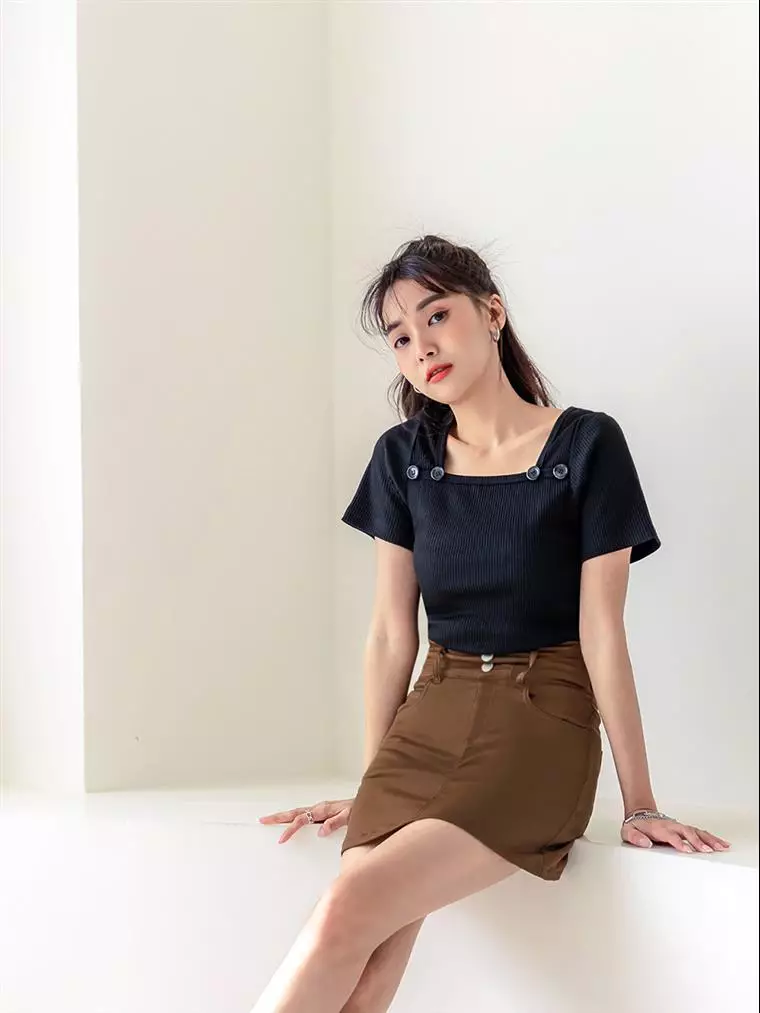 Visual fine -5KG．Cool feeling high elastic butt-lifting magic slimming short skirt [CA2579]