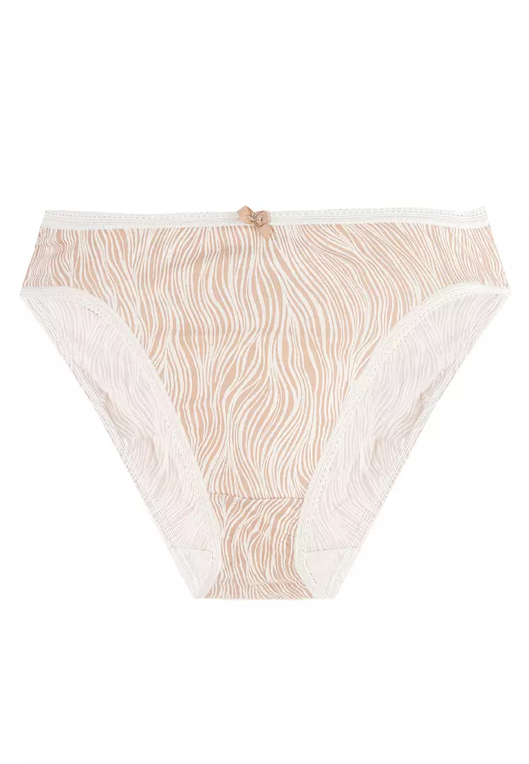 5pk Cotton Lycra High Leg Knickers