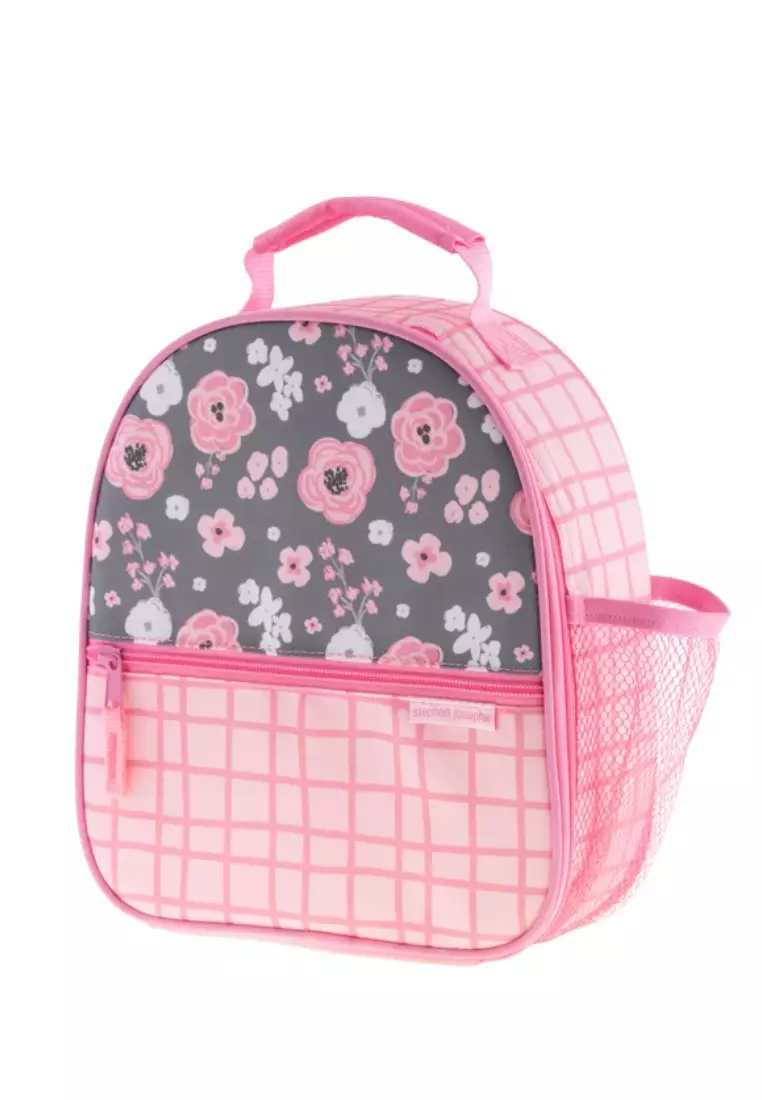 All Over Print Backpack with Lunch Bag for Kids AOP Charcoal Flower