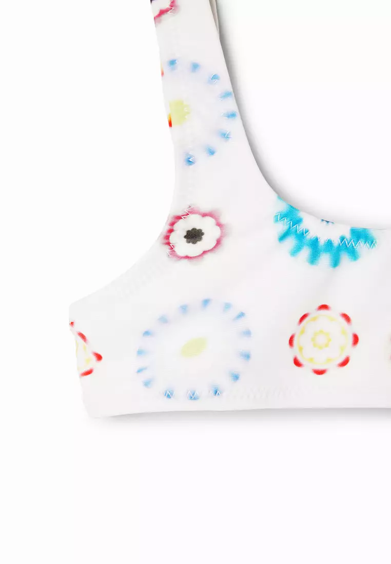 Desigual Girl Geometric strap bikini.