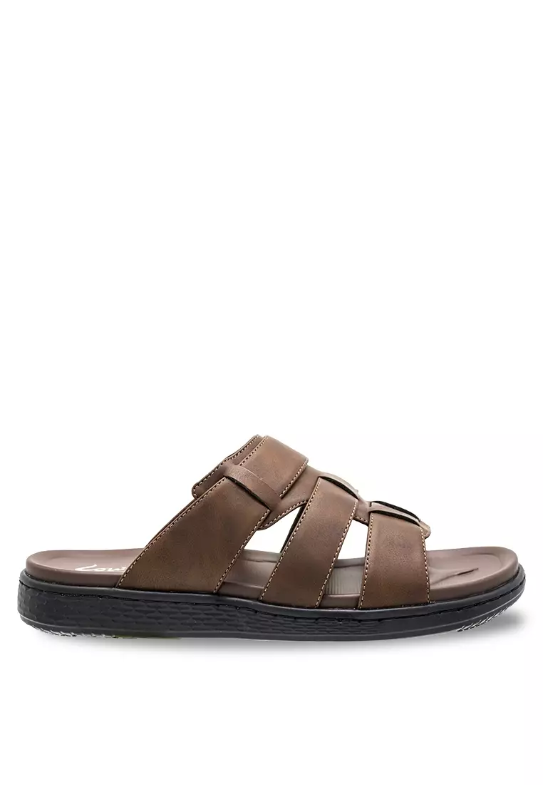 Discount on Louis Cuppers  shoes - SKU: Louis Cuppers Men Slip On Faux Leather Casual Sandals - 240141238