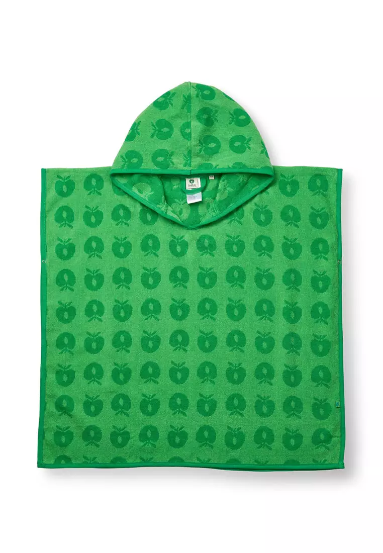 Towel poncho with apples