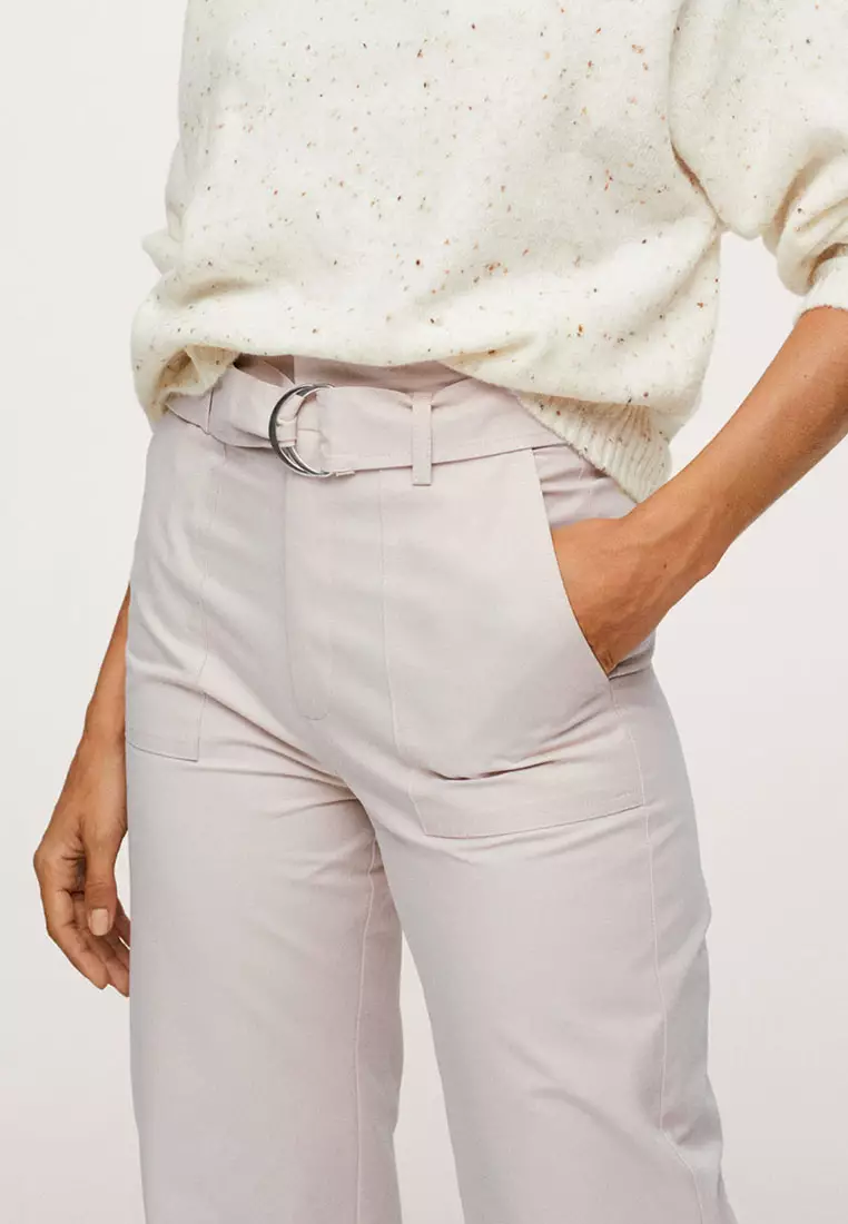 Belt High-Waist Trousers