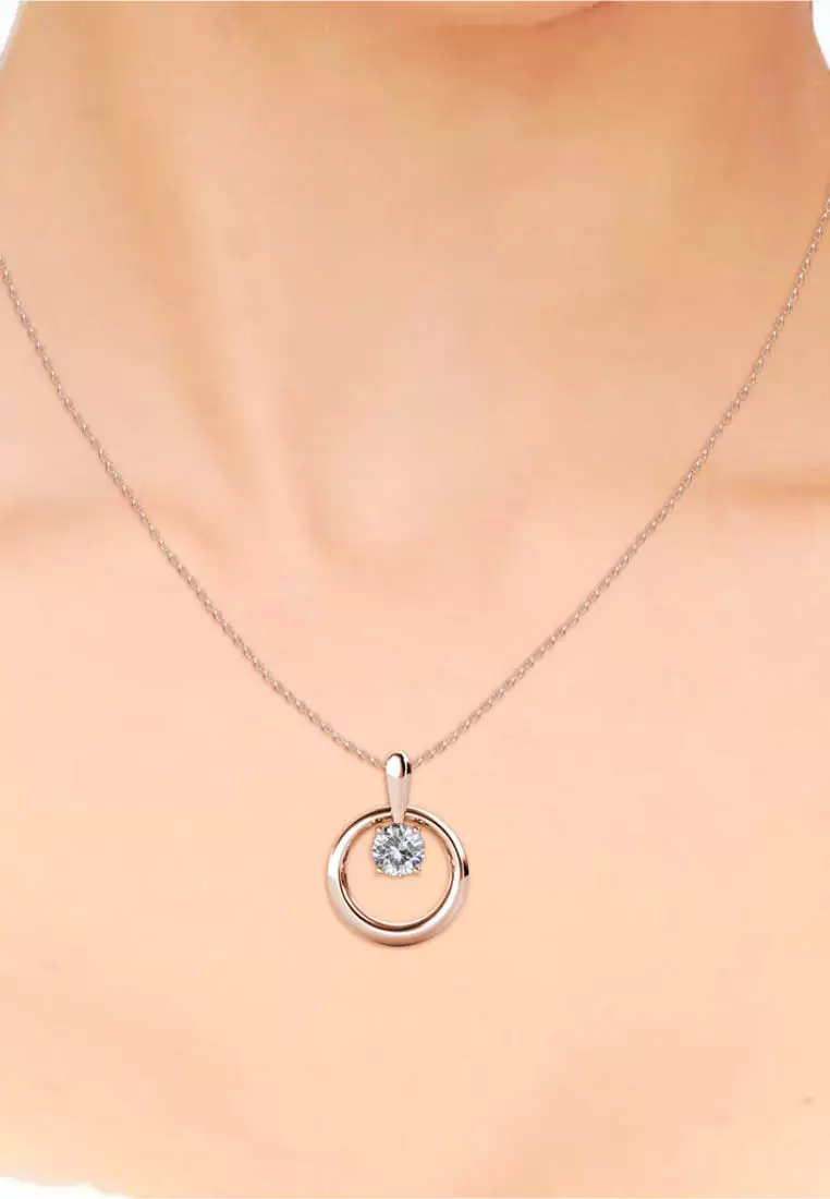 Octavia Pendant RG - Kalung Crystal by Her Jewellery