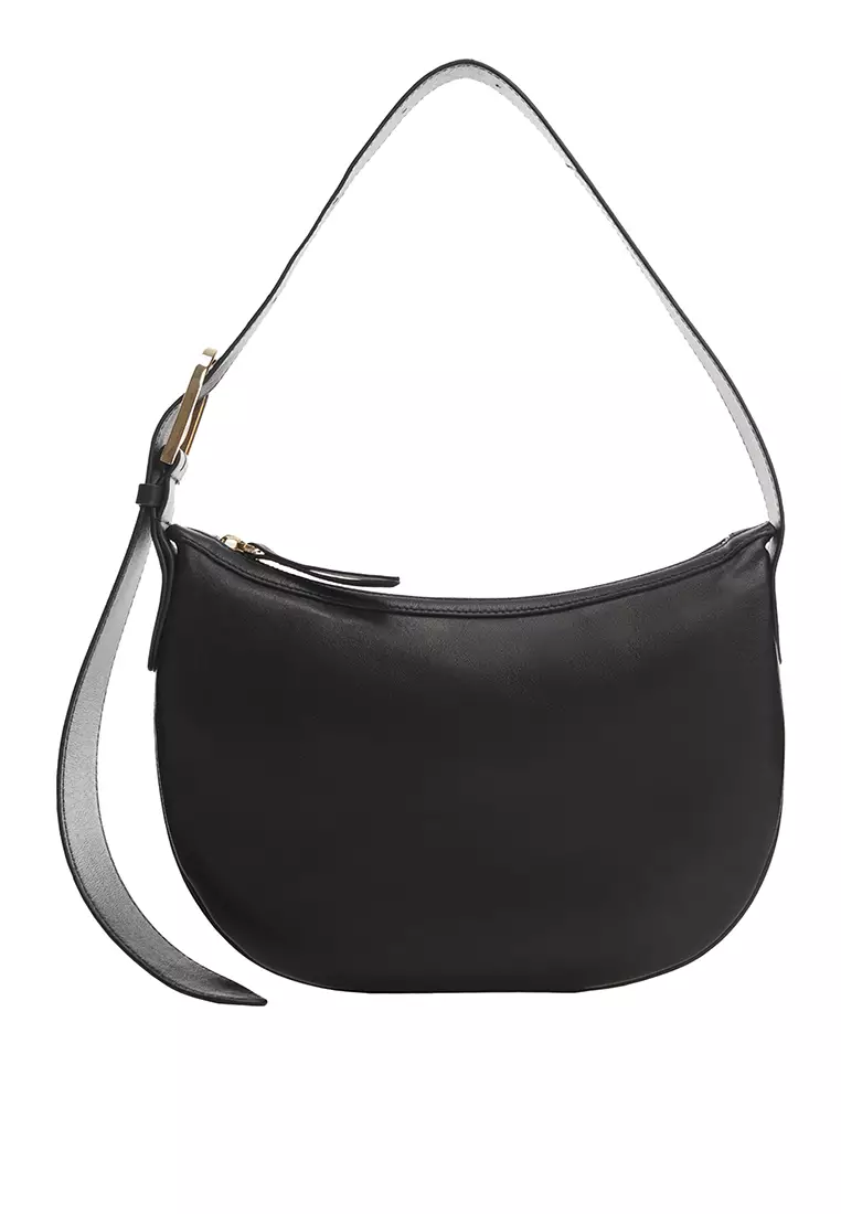 Mango black best sale solid shoulder bag