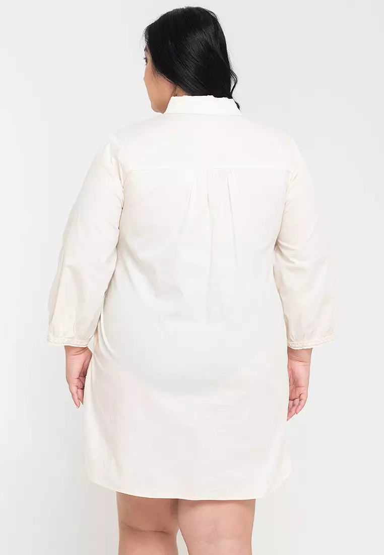 Calandria Lace Bib Shirt Dress