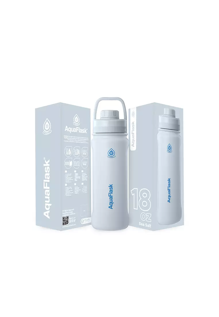 18oz Sea Salt New Sports Lid Bottle Wide Mouth Vacuum Insulated Stainless Steel Drinking Water Bottle