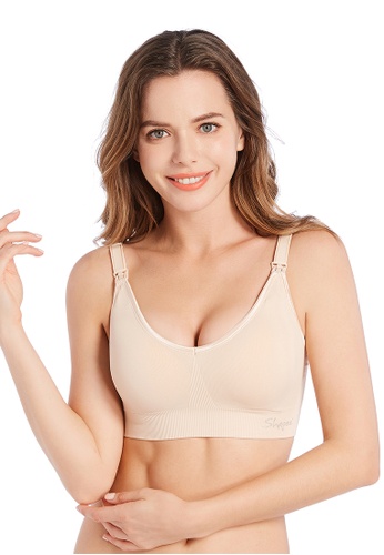 Buy Shapee Luxe Nursing Bra - Beige Online | ZALORA Malaysia
