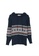 A-IN GIRLS navy Retro Striped Hooded Sweater 54B26AAB4A3688GS_4