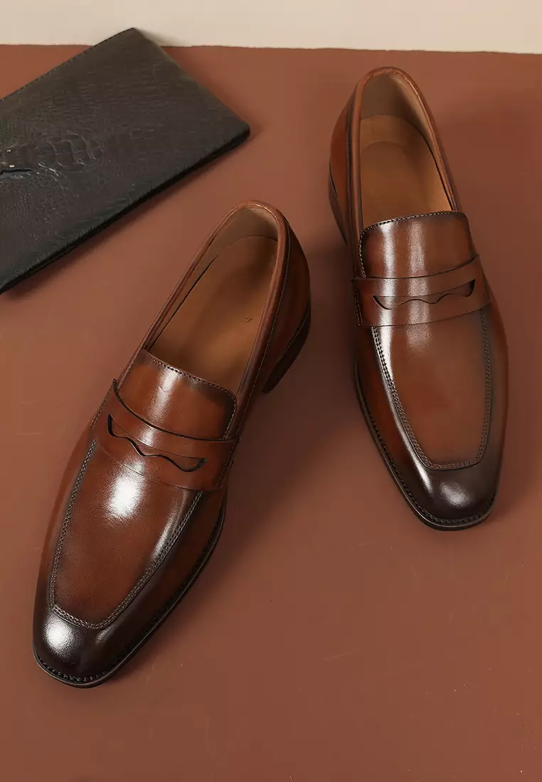 Grain Leather Penny loafers MK3193-1