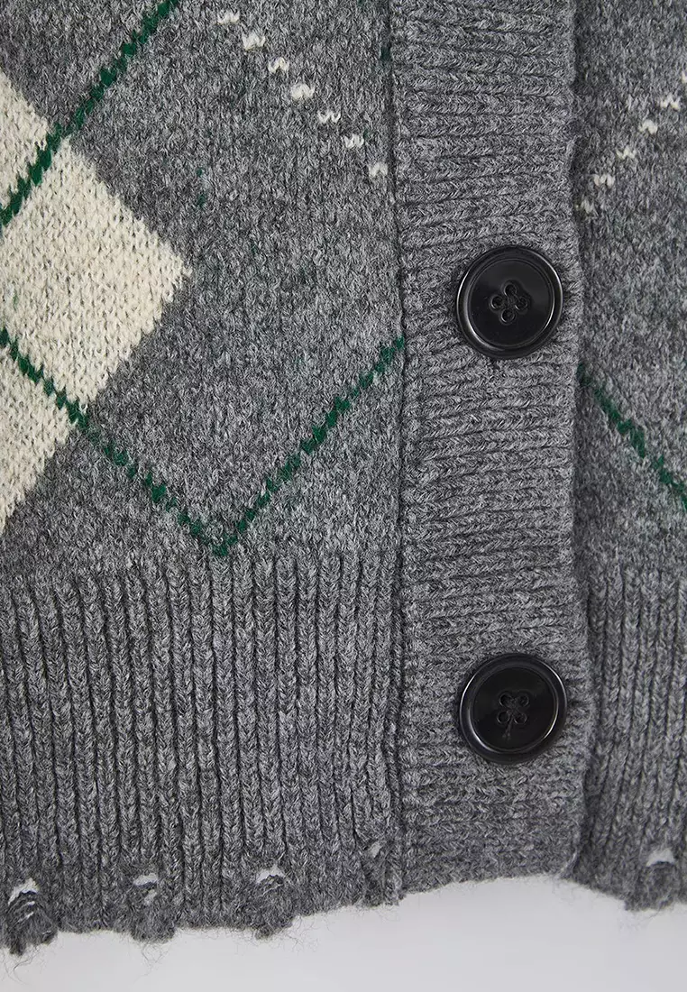 Mock Neck Cardigan