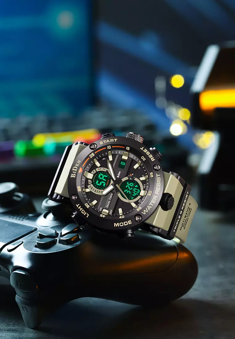 Jam Tangan Pria Original Analog&Digital Multifungsi Militer Jam Tangan Cowok Khaki