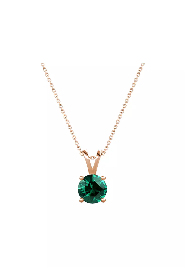 Vernice Stone Pendant Green RG - Kalung Crystal by Her Jewellery