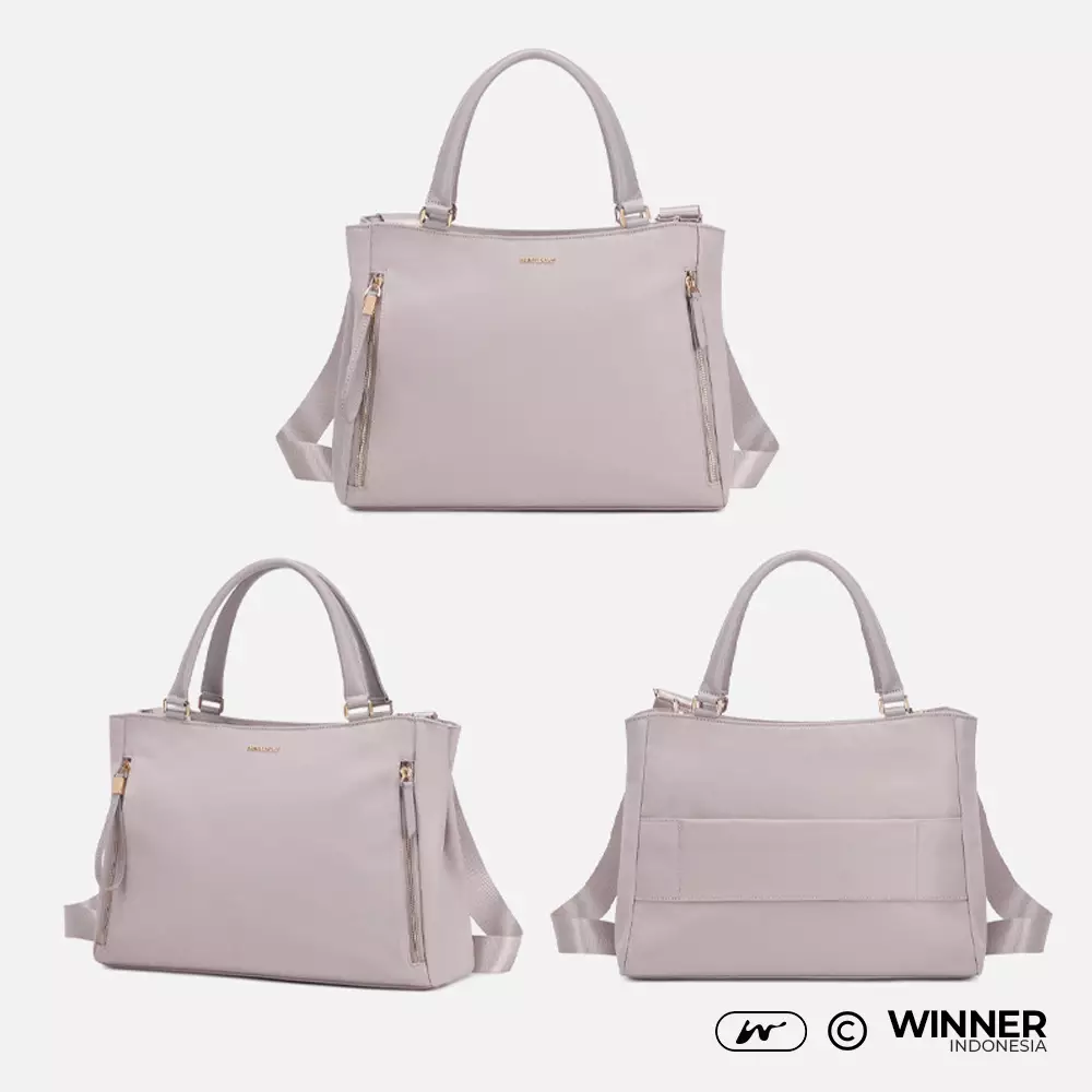 Tas Laptop 15,6 inch Bahu Selempang Nilon Oxford Anti-Air Wanita Bag (T14-019) - Warna Light-Pink 15,6 inch
