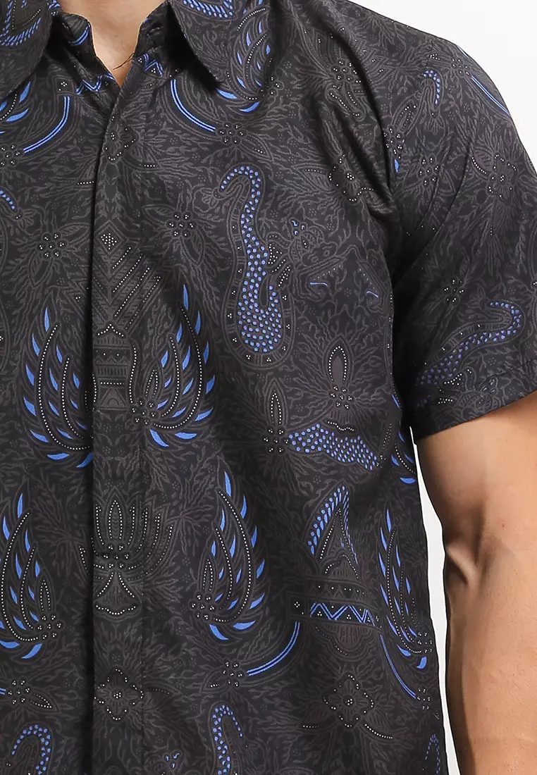 Pedro Kemeja Batik Exclusive Premium Pria Casual Modern Lengan Pendek