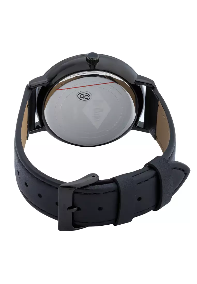 Lee Cooper Jam Tangan Analog Pria - Black Leather Strap - LC.0963-651