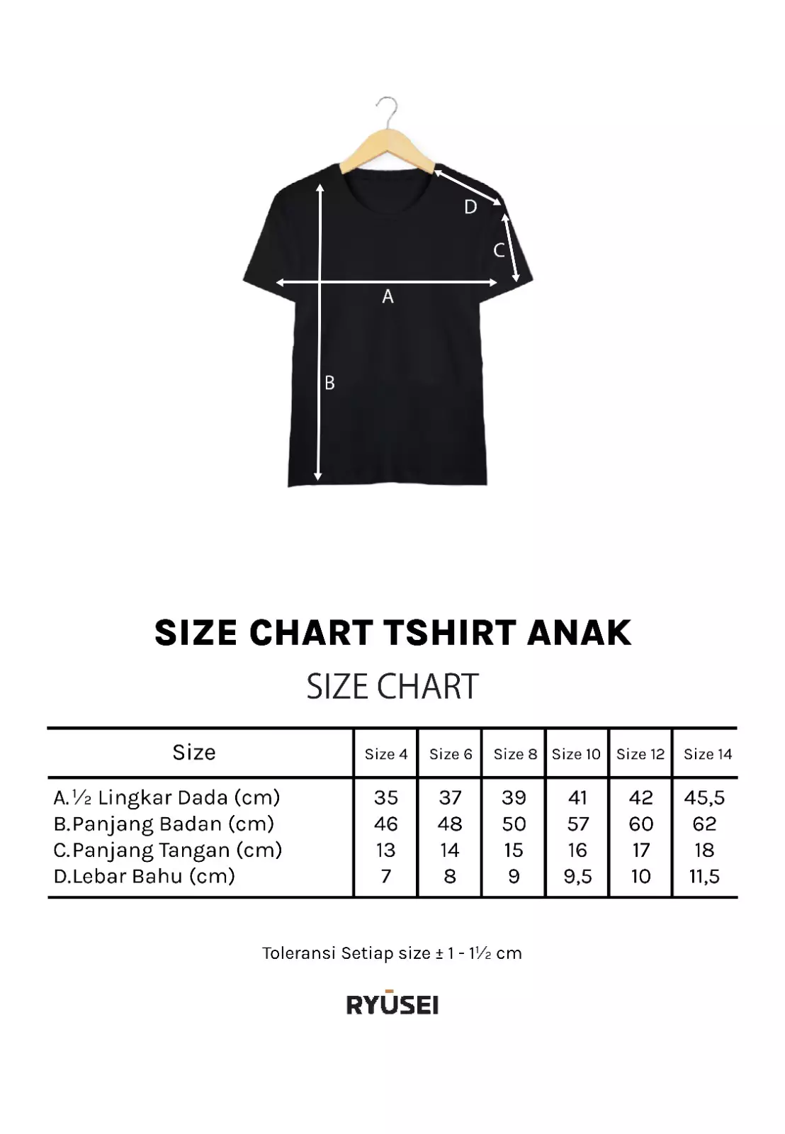 Ryusei Kaos Anak yasuko CMB White