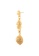 estele gold Estele Gold Plated Antique Matsya Bead Dangle Earrings for Women 653F1AC42724E8GS_2