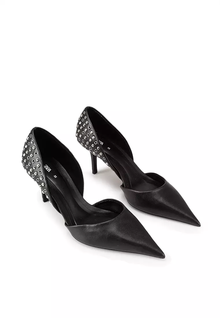 ZARA Studded Mid-Heel Heels 2025 Buy ZARA Online ZALORA Hong Kong