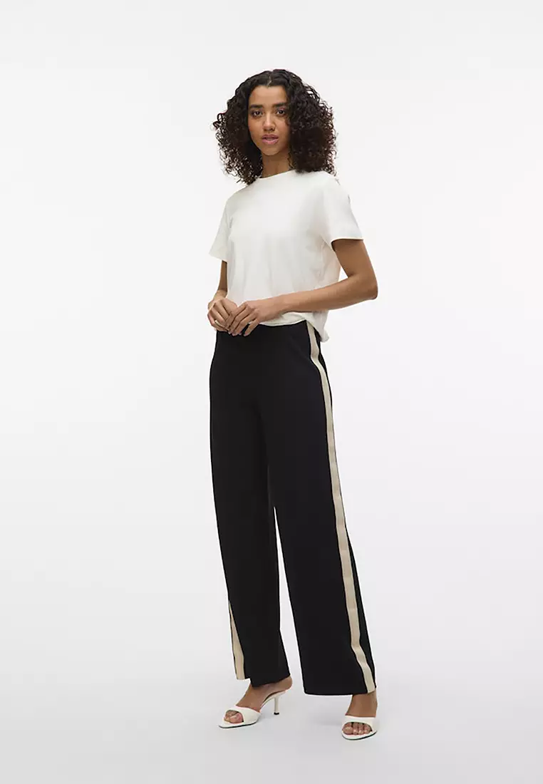 Mid Waist Wide Panel Pant