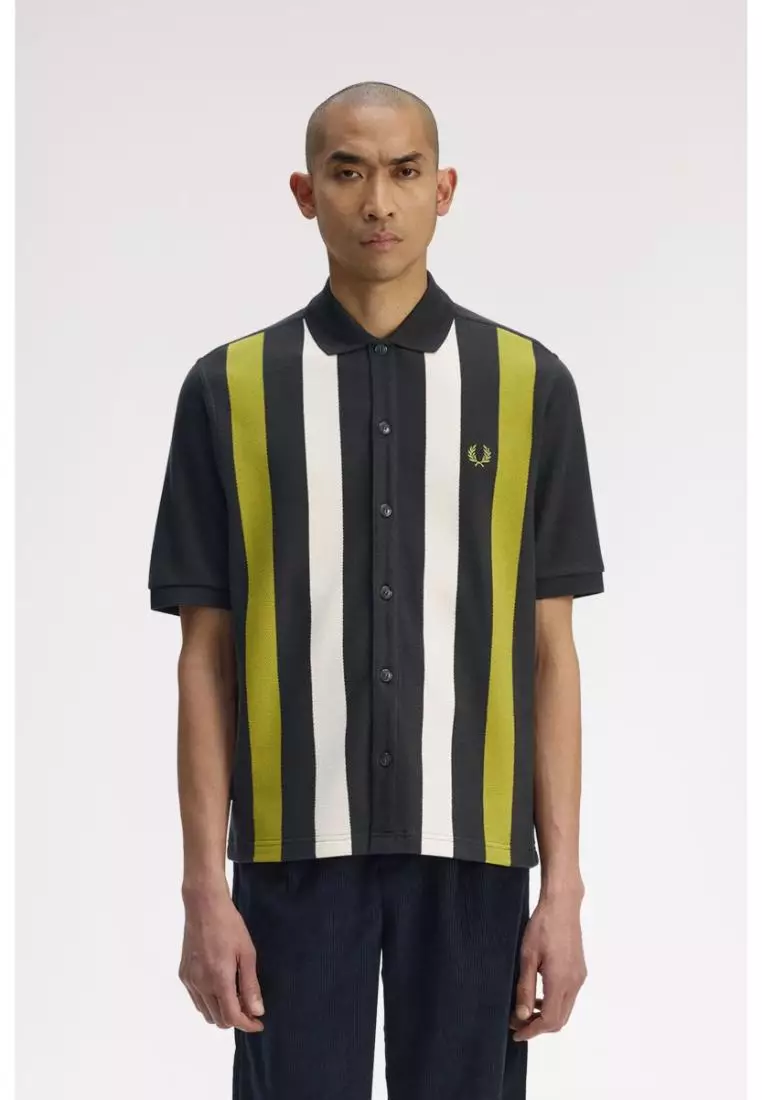 Perry Buy Fred Perry Fred Perry M1766 Vertical Stripe Polo Shirt (Anchor