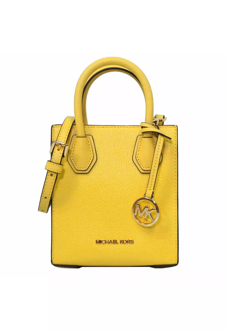 Buy MICHAEL KORS Michael Kors MK MERCER XS SHOPPERR XBODY LEATHER Cow  Leather Mini Women's Handheld Crossbody Bag 35S1GM9T0L DAFFODIL 2023 Online