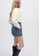 Maje blue and navy Tweed Skirt-Style Shorts 21635AADB84FA9GS_3