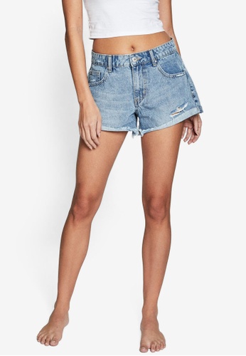 Buy Cotton On Mid Rise Saturday Denim Shorts Online Zalora Singapore