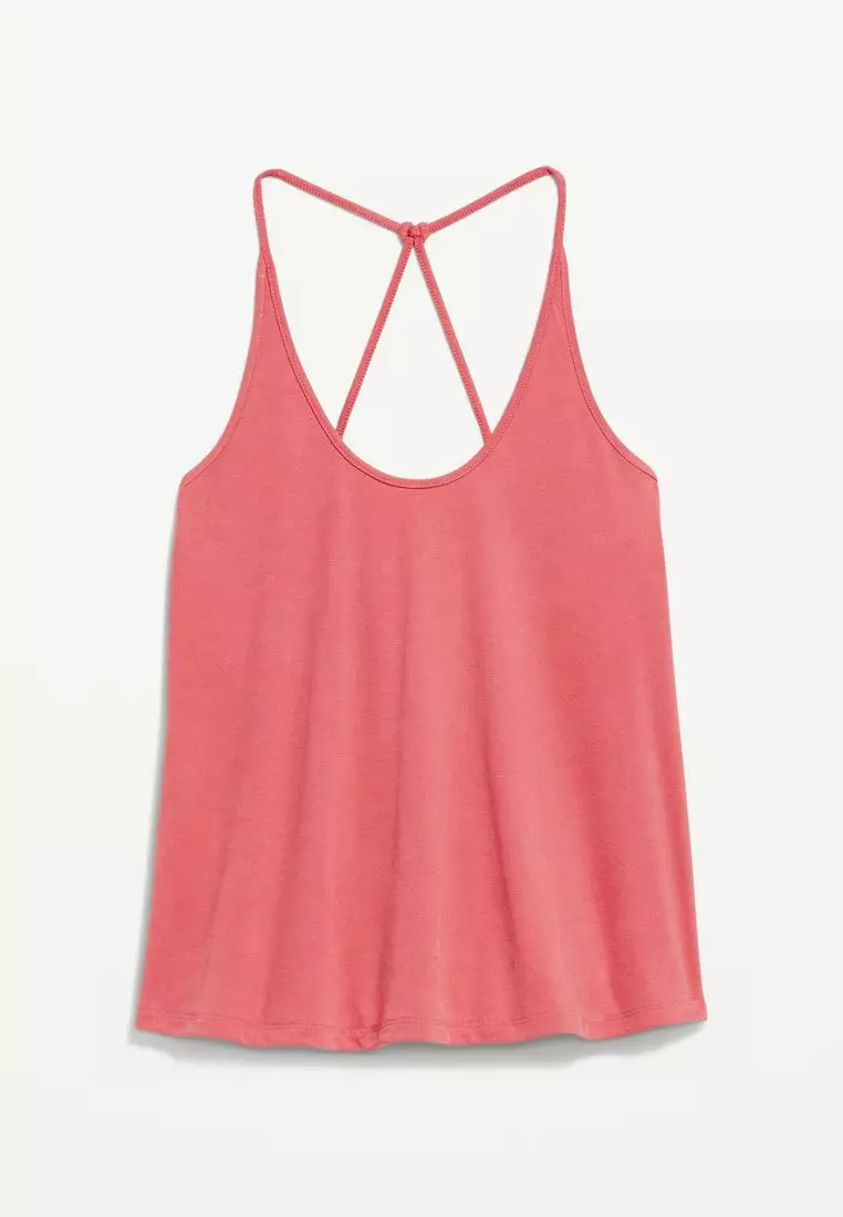 Rib-Knit Strappy Tank Top