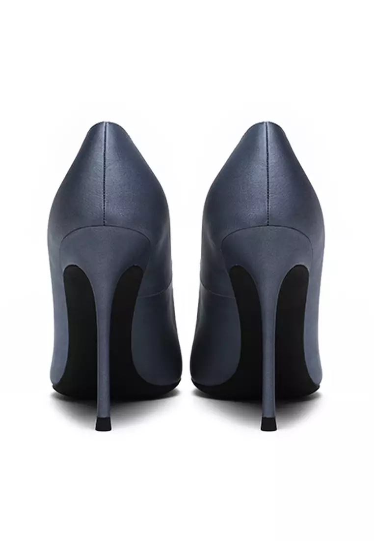 10CM Silk Fabrics Pointed High Heel Shoes HZL213