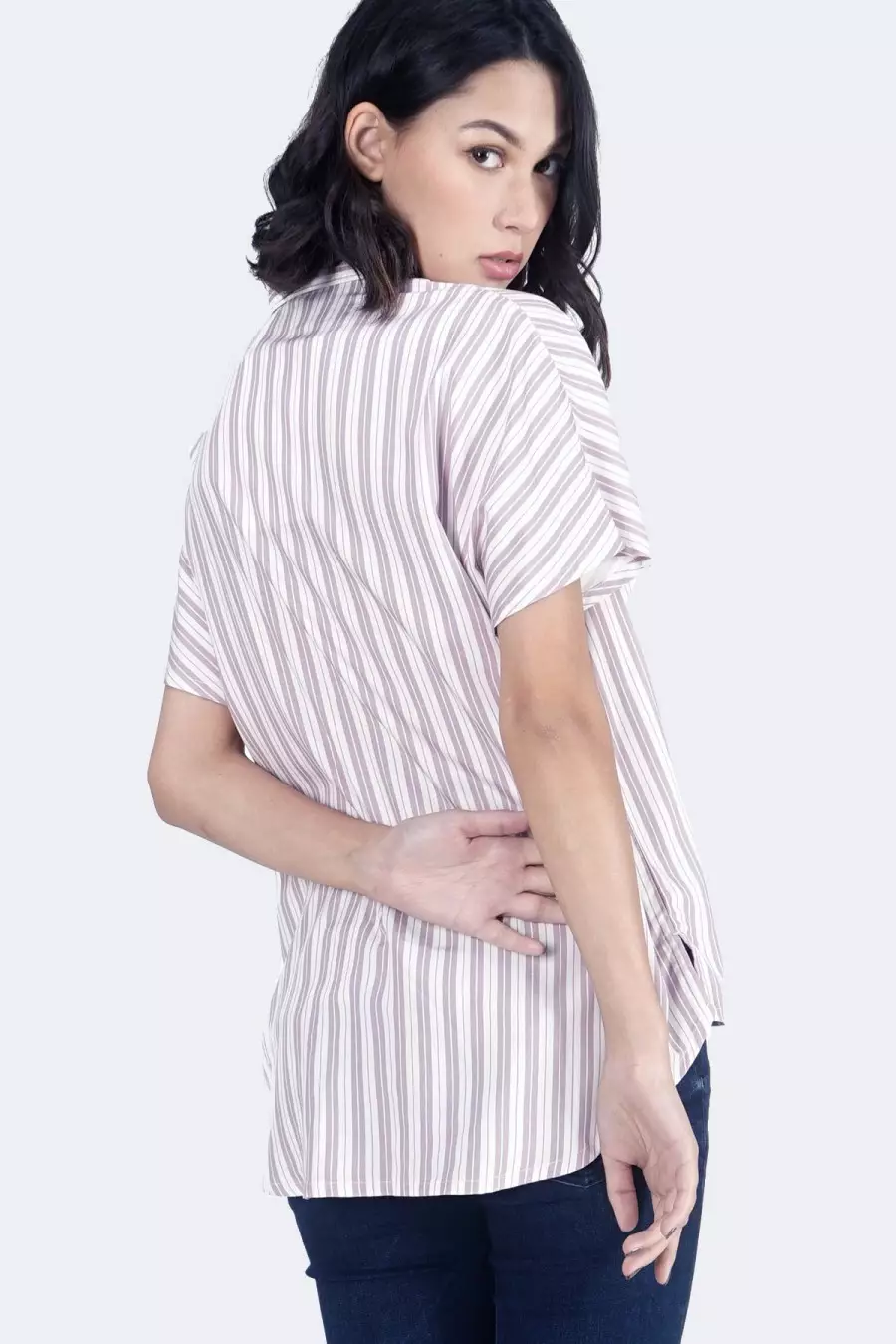 Kemeja Wanita Rayy White Pink