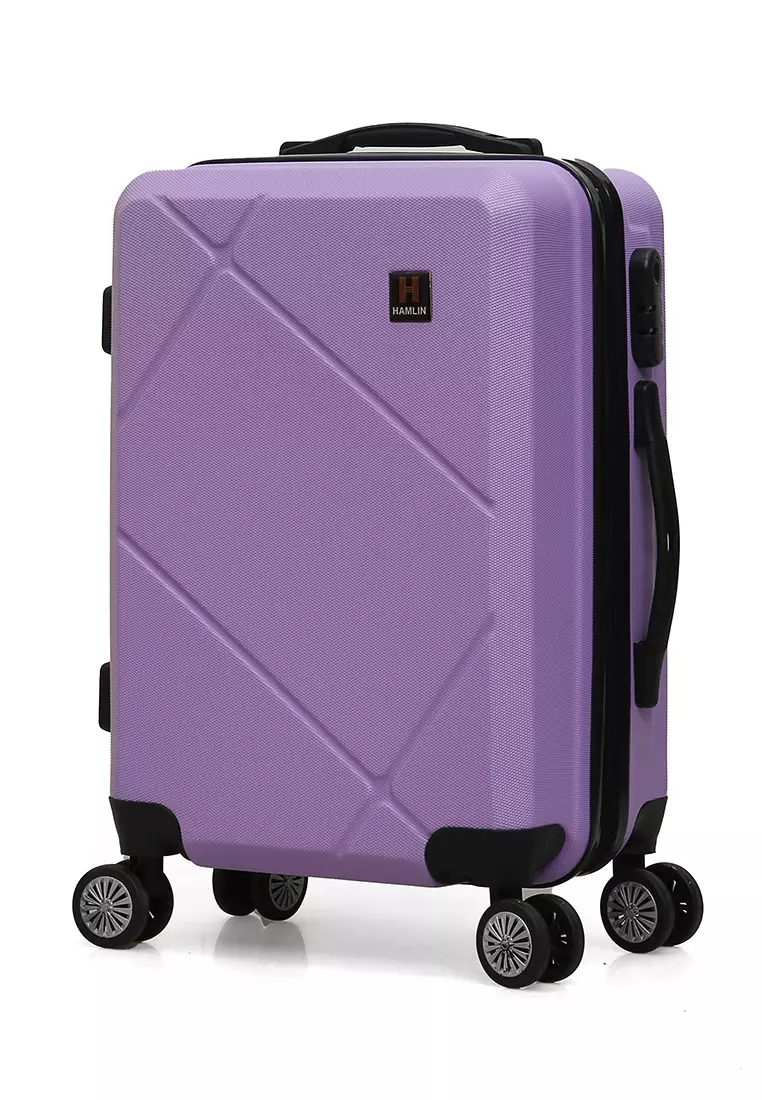 Carlton Tas Koper Unisex Size 20 Inch Suitcase 3 Digit Combination Lock Large Compartment Material Fiber ABS ORIGINAL - Purple