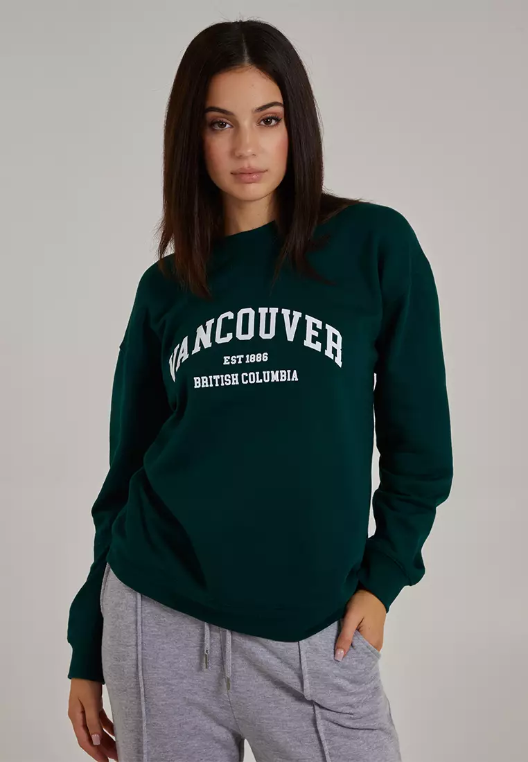 Slogan oversized sweater top