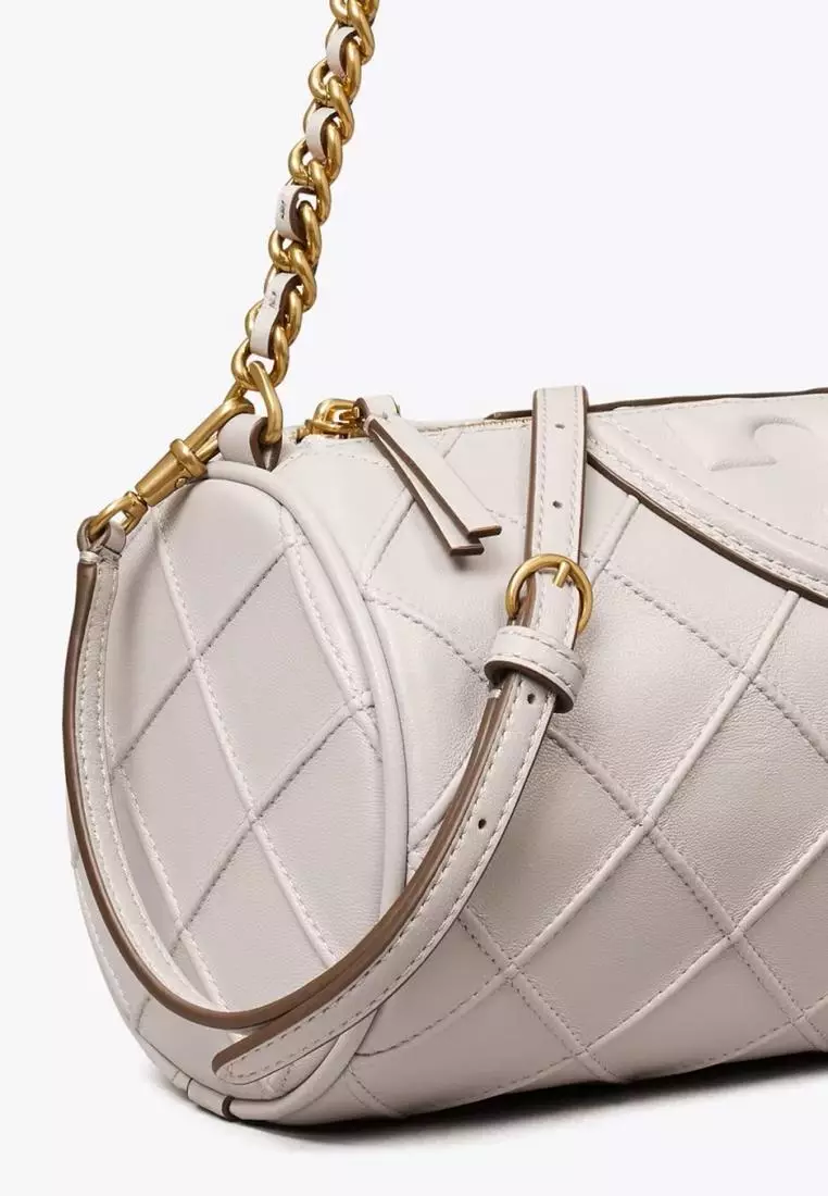 Tory Burch Fleming Soft Barrel Bag Grey