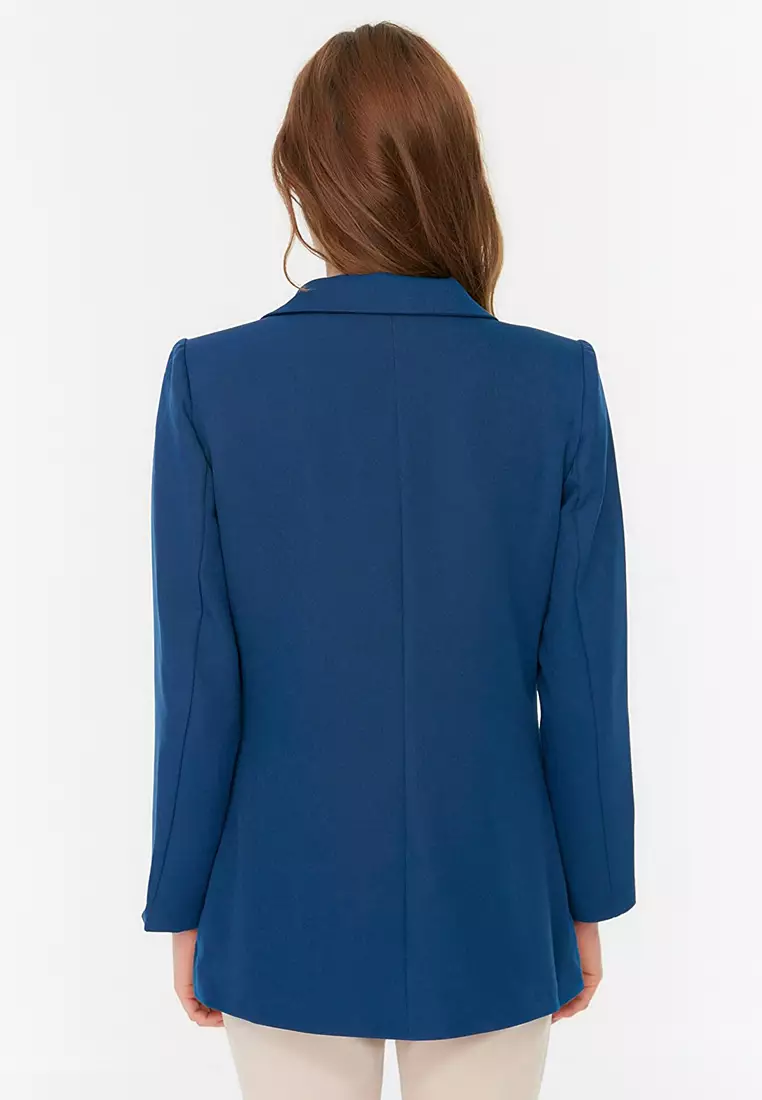 Buy Trendyol Button Detailed Blazer Jacket Online | ZALORA Malaysia