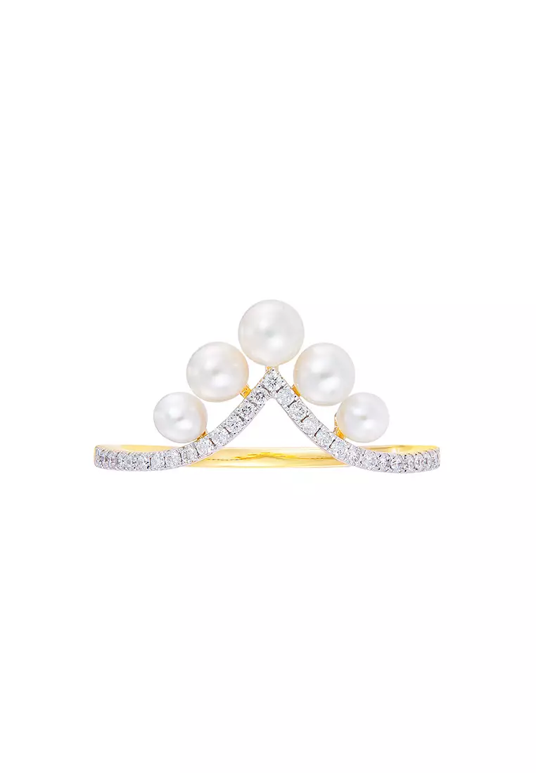 HABIB Pearl Diamond Ring in 750/18K Yellow Gold 265950323(YG)-9C