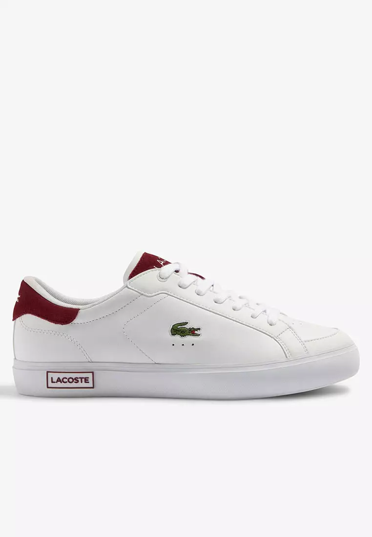 Mens lacoste high sale top trainers