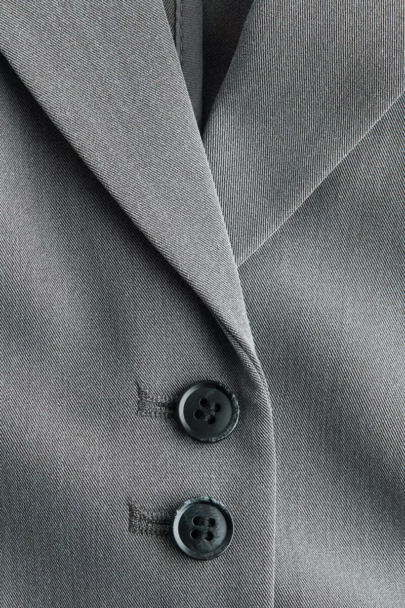 Single-breasted tie-belt blazer