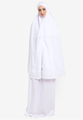 Malaika Pocket Telekung from Najjah in White