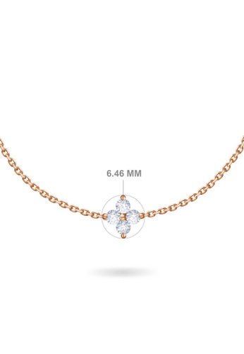 Aquae Jewels pink Anklet Fairy 18K Gold and Diamonds - Rose Gold FCFF2ACFD4E35FGS_1
