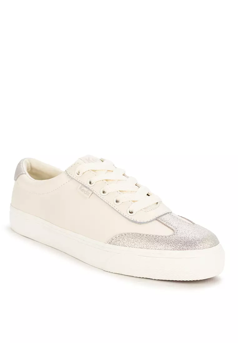 Discount on Keds  shoes - SKU: Jump Kick T-Toe Leather/Glitter Suede Sneakers