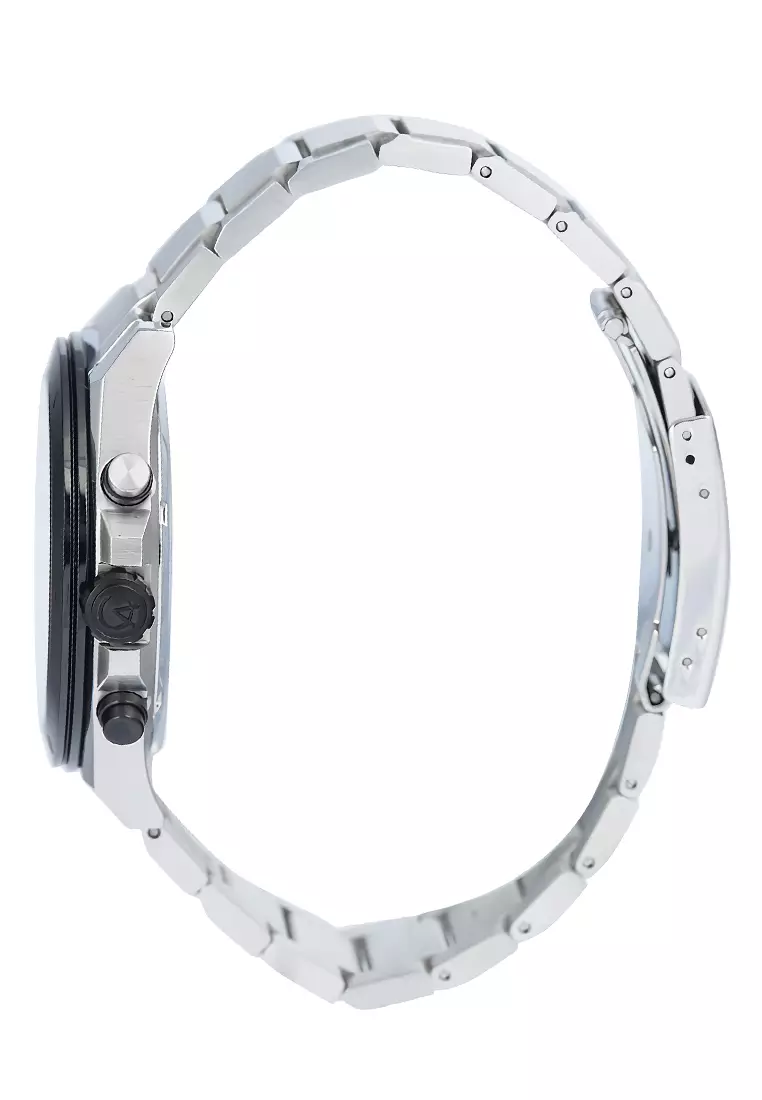 Alexandre Christie 6674 MCBTBBU - Jam Tangan Analog Pria - Silver Blue - Stainless Steel