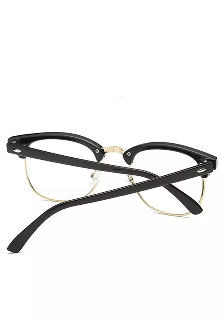 Mackenzie Eyeglasses Kacamata Vintage Pria & Wanita Desain Klasik Frame Material Alloy ORIGINAL - Black Gold