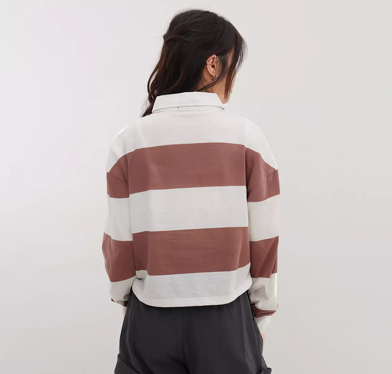 Matsuda Polo Rugby Crop top katun Emika Rosedawn