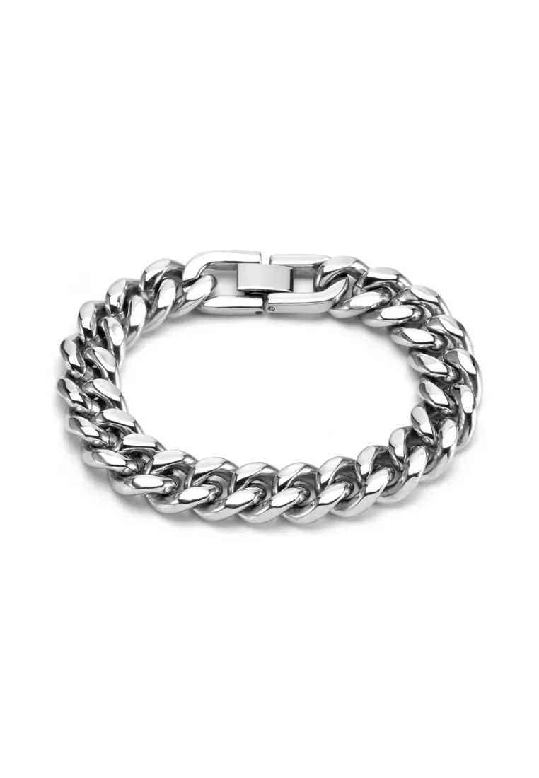 Stainless Steel Hip Hop Cuban Bracelet Circumference 20cm KJBR16038