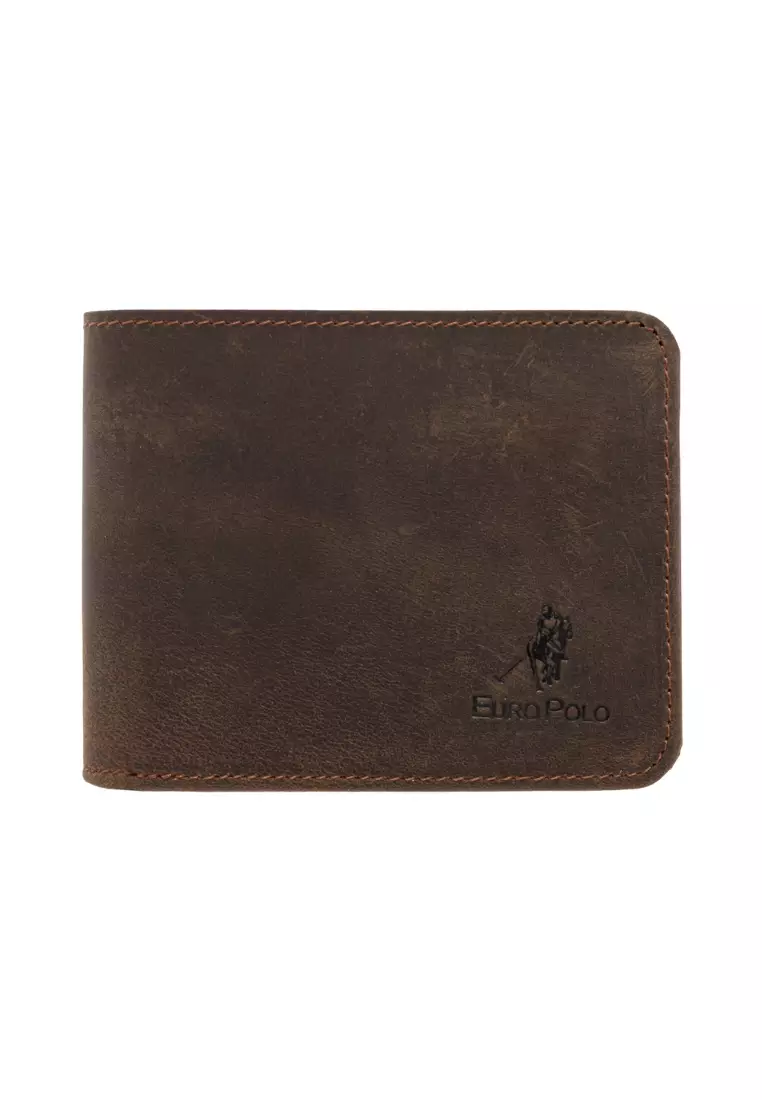 Buy Euro Polo Euro Polo Genuine Leather Tri-Fold RFID Blocking Wallet ...